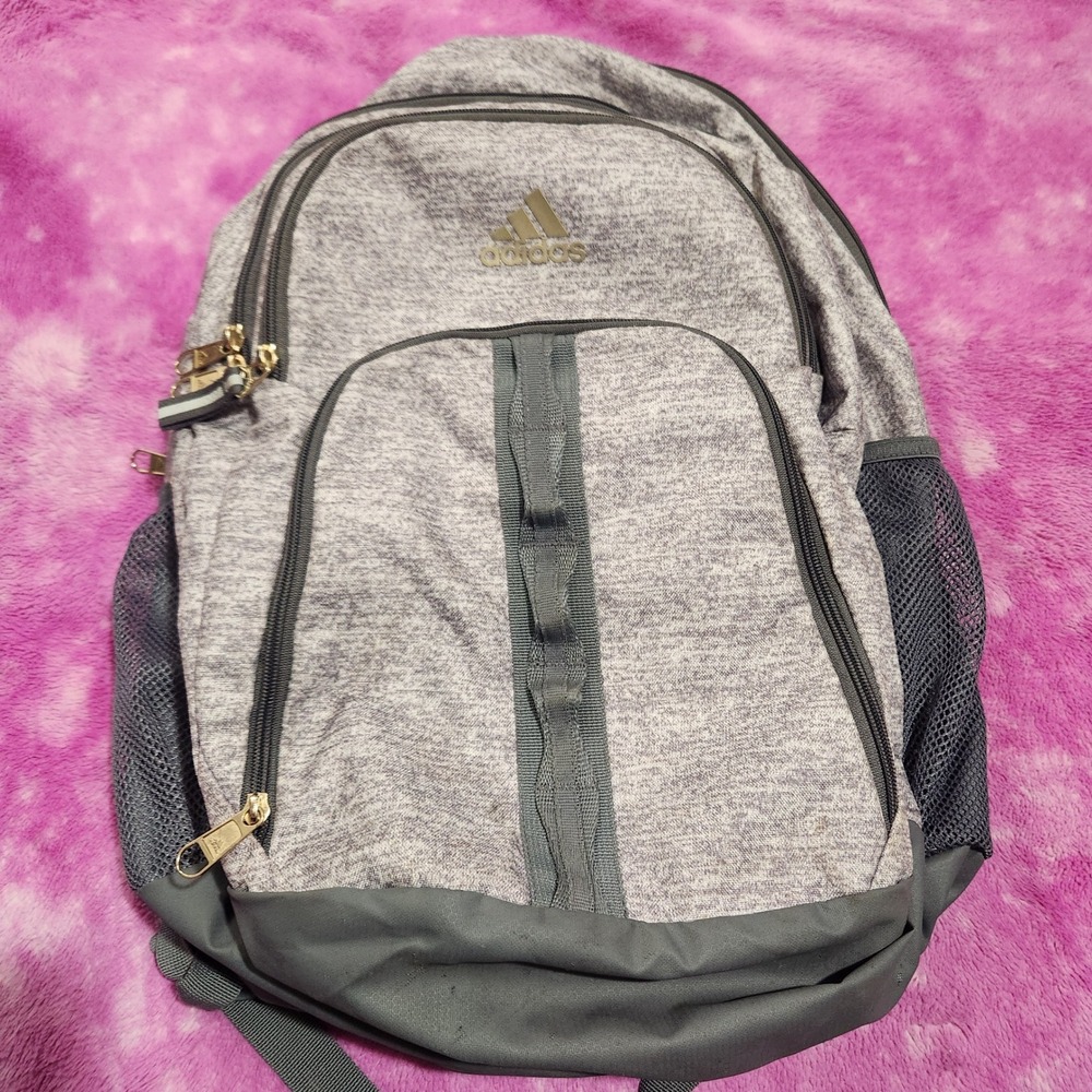 Adidas Loadspring Backpack Gray‎ Black 100% Recycled Polyester Laptop Bookbag